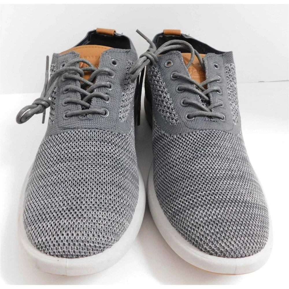 New G.H. Bass & Co. Mens Connor 2 Tone Gray Knit Casual Oxford Shoe 9.5‎ M